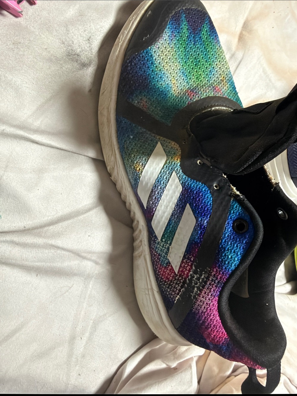 adidas Originals Kids Multicolor Knit Sneakers with White Stripes